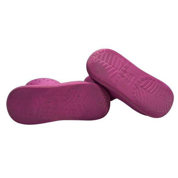 Crocs Rain Boots Magenta Purple Rubber‎ Waterproof W8 M6 Iconic Comfort Gorpcore - Picture 7 of 7